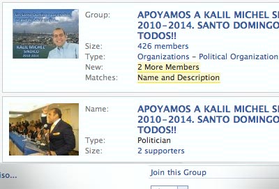 Políticos dominicanos en Facebook